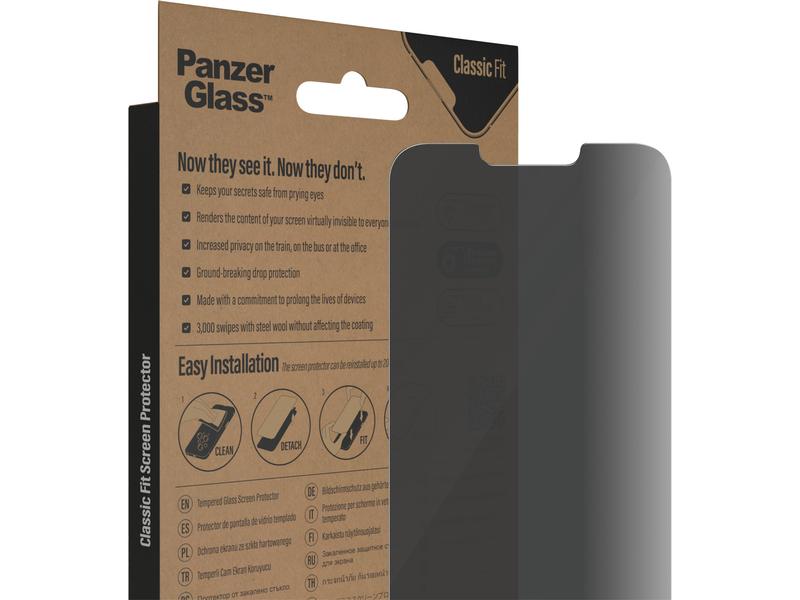 Panzerglass Displayschutz Classic Fit Privacy iPhone 13 Pro Display-Schutzfolie für das Apple iPhone 14 Plus/iPhone 13 Pro Max