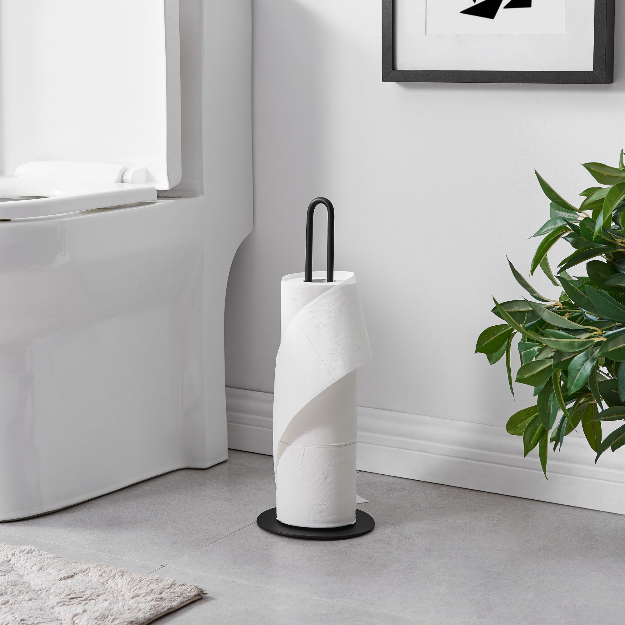 ACAZA Toiletrolhouder Zwart
