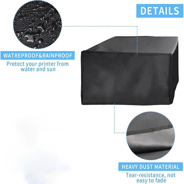 INF Skriverdeksel Støvdeksel - 53.2x42x35cm - Svart Oxford Stoff Beskyttelsesdeksel for 3D-skrivere