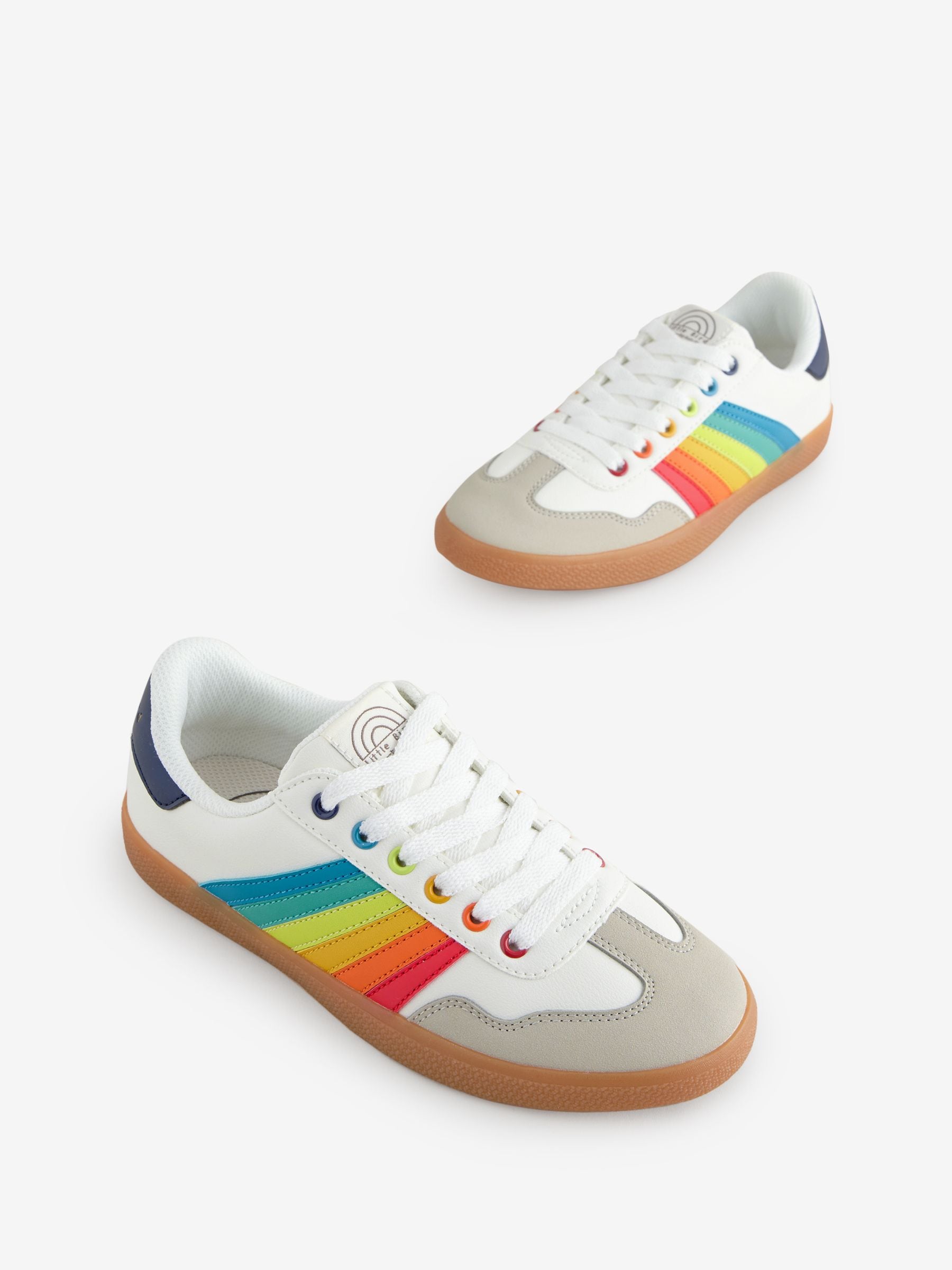 Little Bird by Jools Oliver Gum Sole sneakers met regenboogstrepen