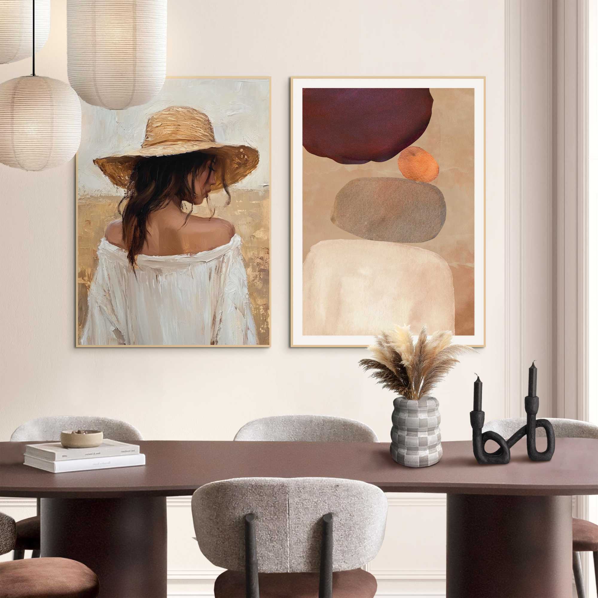 Reinders - Onder de zon - Schilderijen set 50x70 cm - Bruin