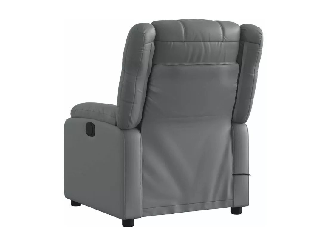 Fauteuil de massage inclinable Gris Similicuir