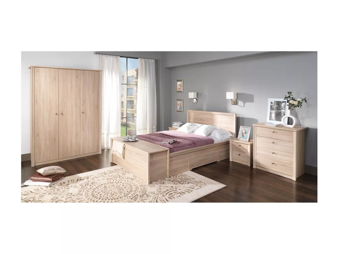 Chambre complète FINAM 160*200 cm - SANS ARMOIRE