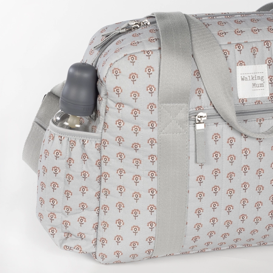 Walking Mum Wickeltasche Indian Lotus grau