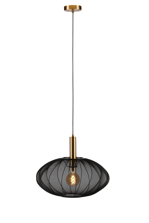 Lucide Corina hanglamp Ø50 zwart
