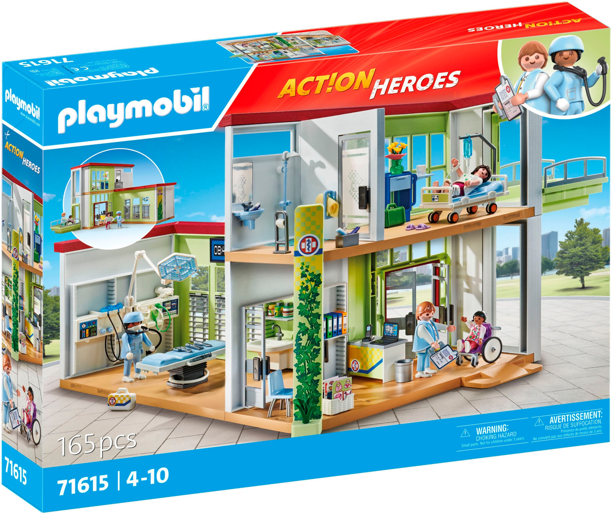 Playmobil® Konstruktions-Spielset »Modernes Krankenhaus (71615), Action Heroes« Made in Europe