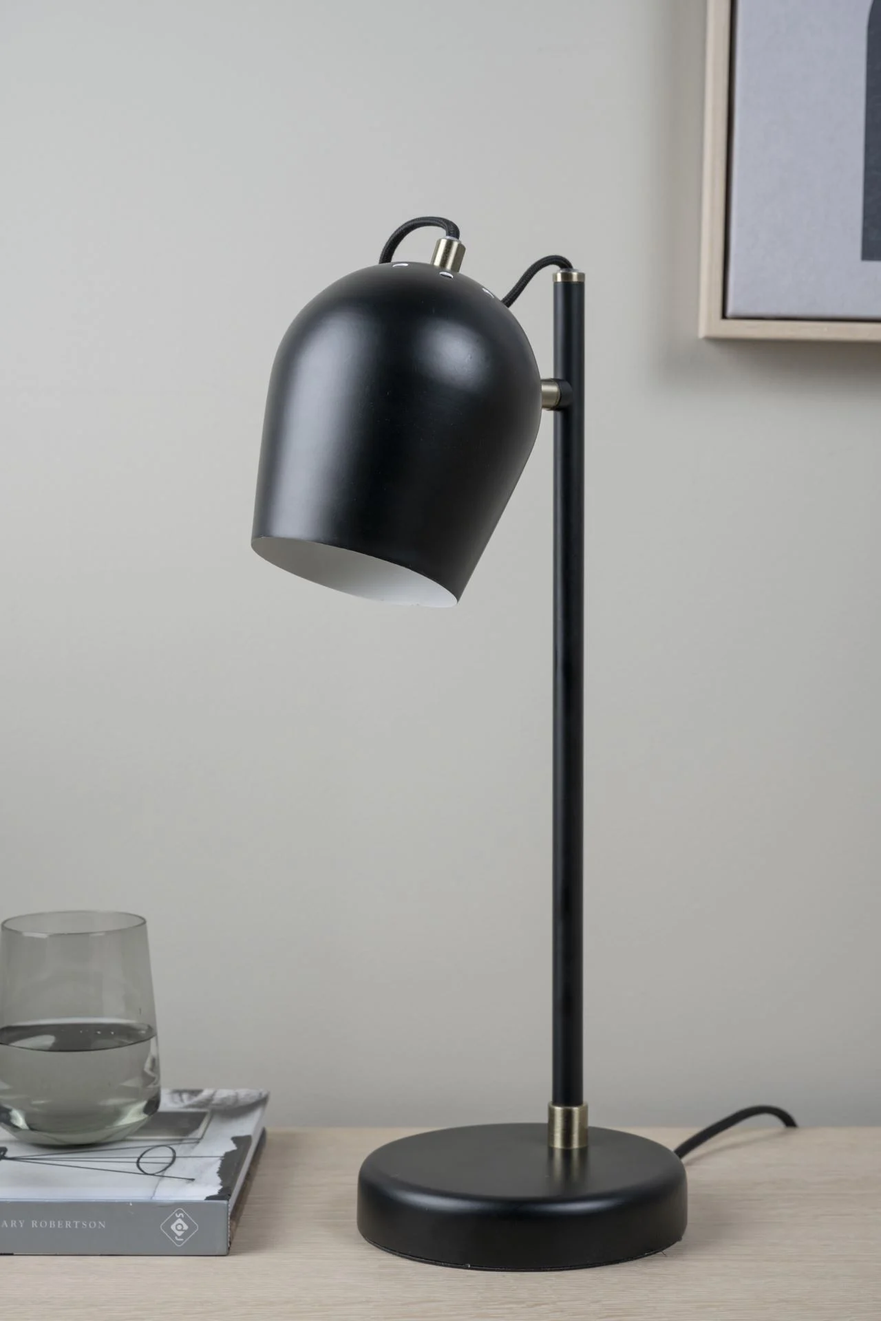 Bordlampe svart - 16x23,6x49,6 cm