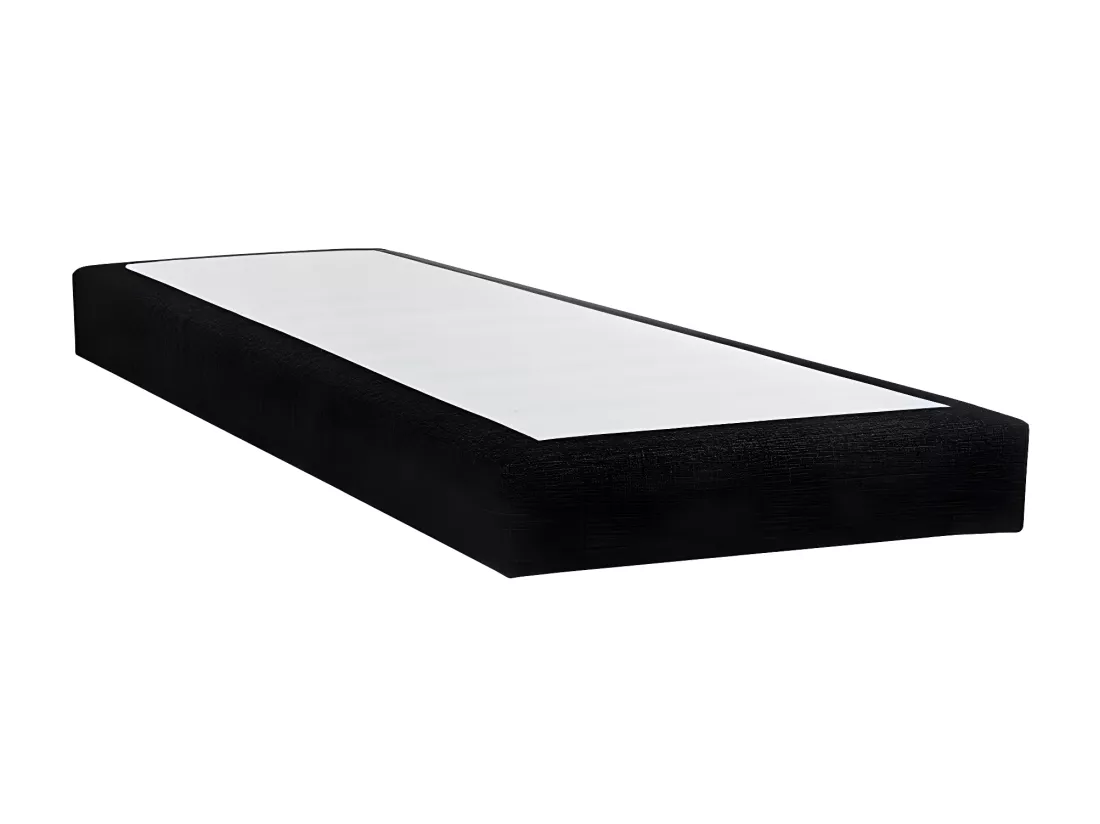 BELLECOUR LITERIE | Sommier tapissier SISAL 90x200 cm | Epaisseur 18 cm | Noir (pieds non inclus)