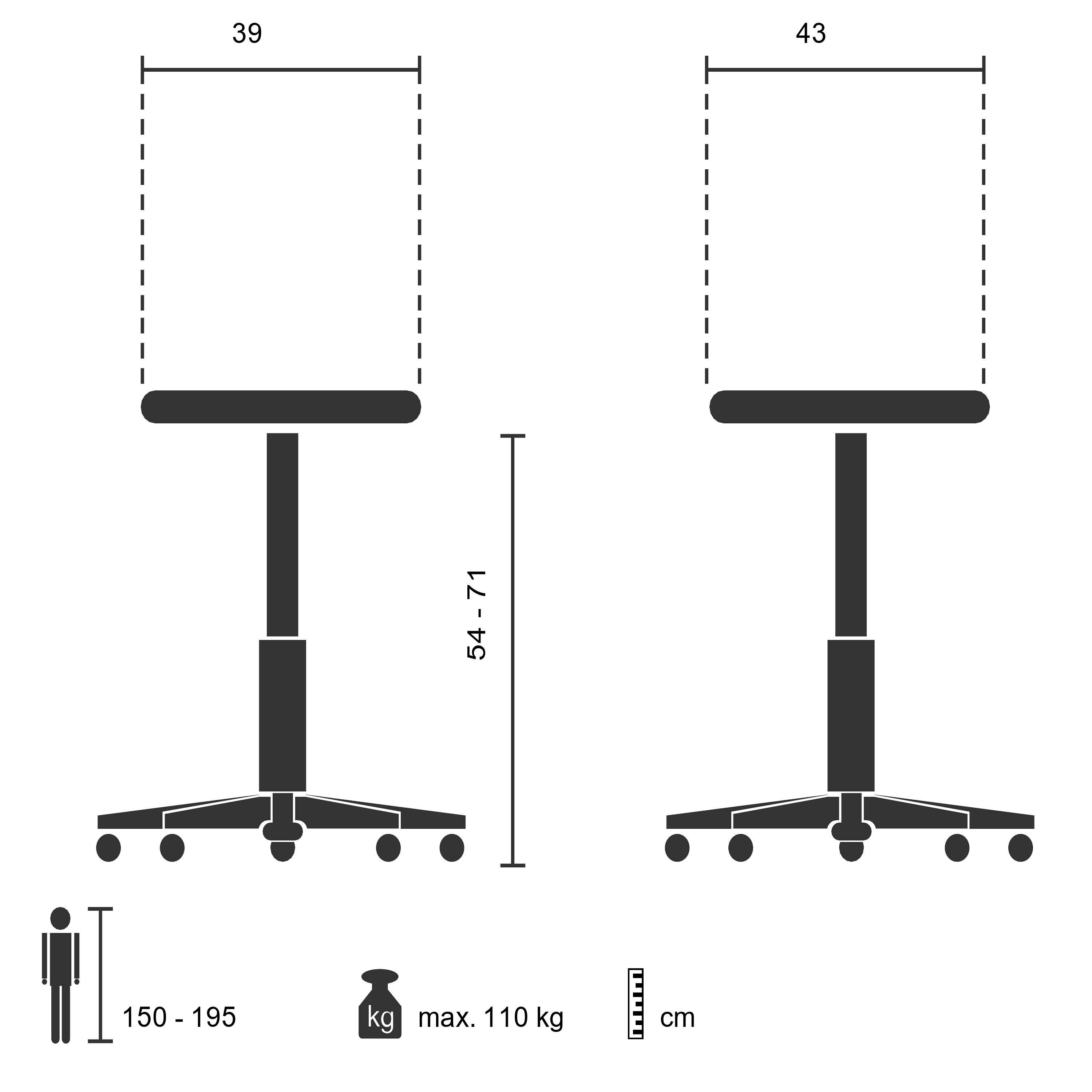 Sattelhocker ORTHO SIT Kunstleder ohne Armlehnen hjh OFFICE