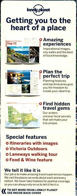 LONELY PLANET - MELBOURNE ET VICTORIA EN ANGLAIS