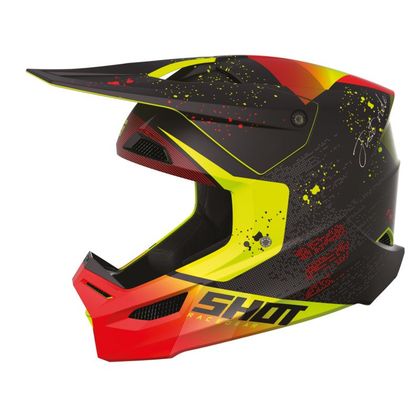 Casque cross Shot FURIOUS - MATRIX 2023 - Rouge