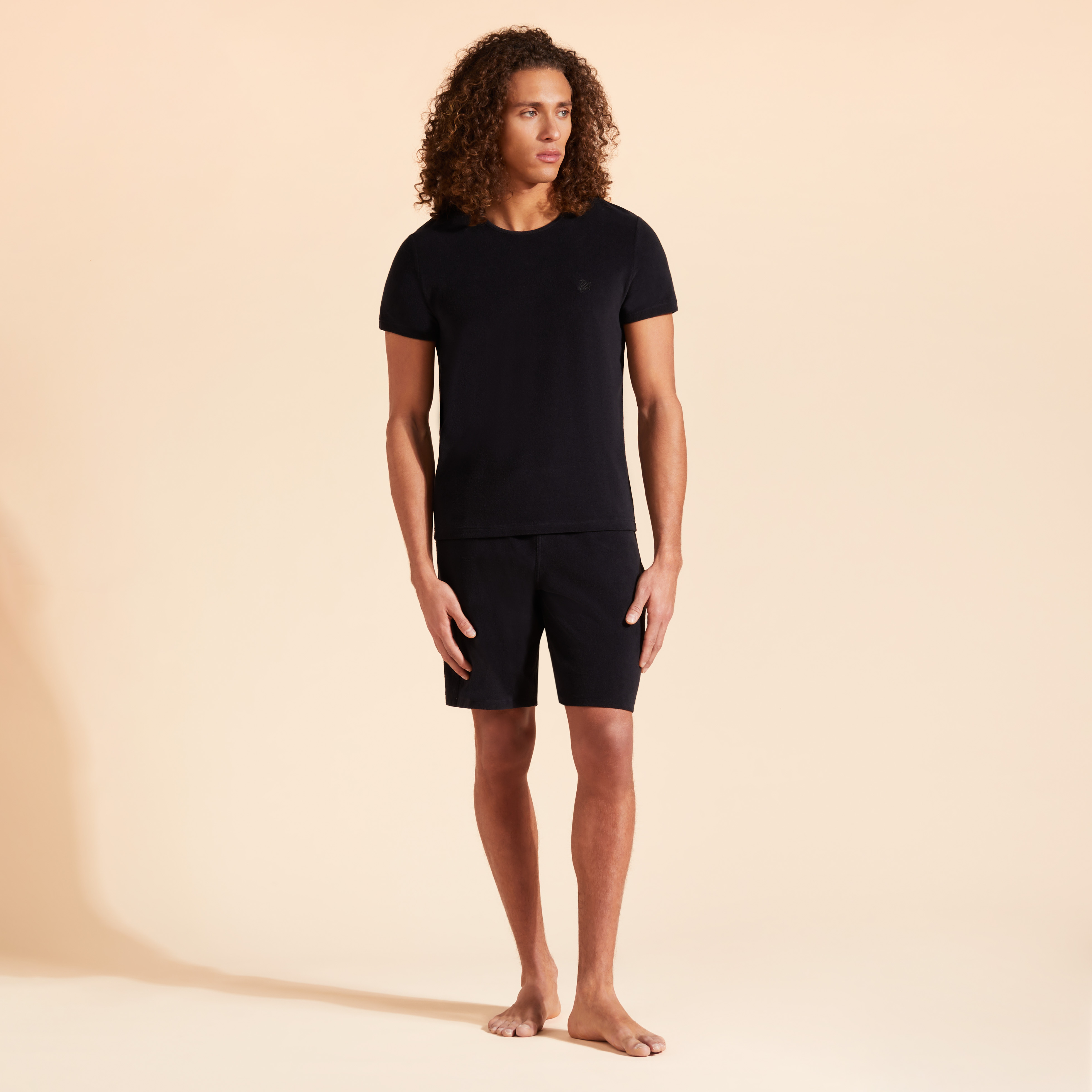 T-shirt col rond en éponge