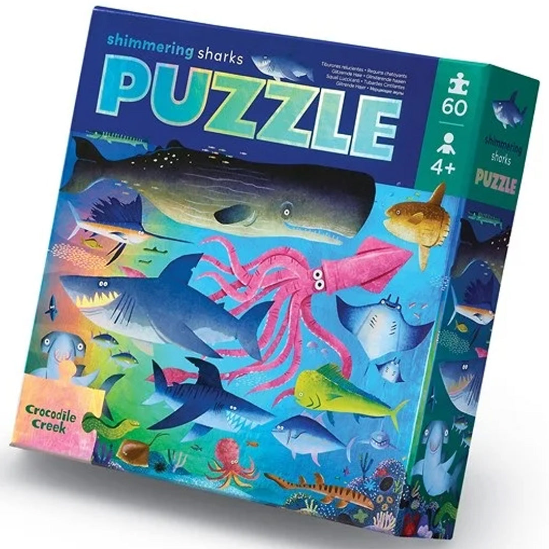 Crocodile creek holografische puzzel haaien