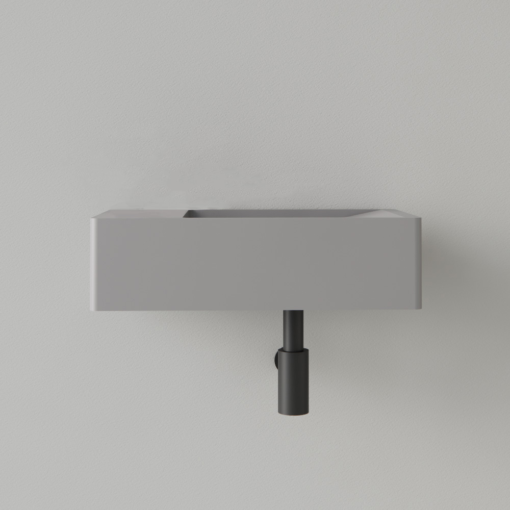 Sanigoods Luko fontein 40x22cm links zonder kraangat leigrijs