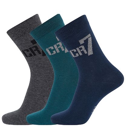 Ronaldo Strømper - 3-pak - Navy/Gr?/Petroleum