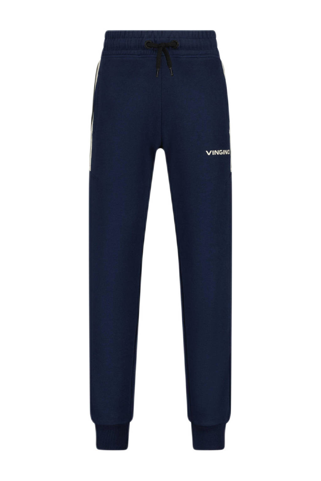 Vingino skinny joggingbroek Slock met tekst donkerblauw