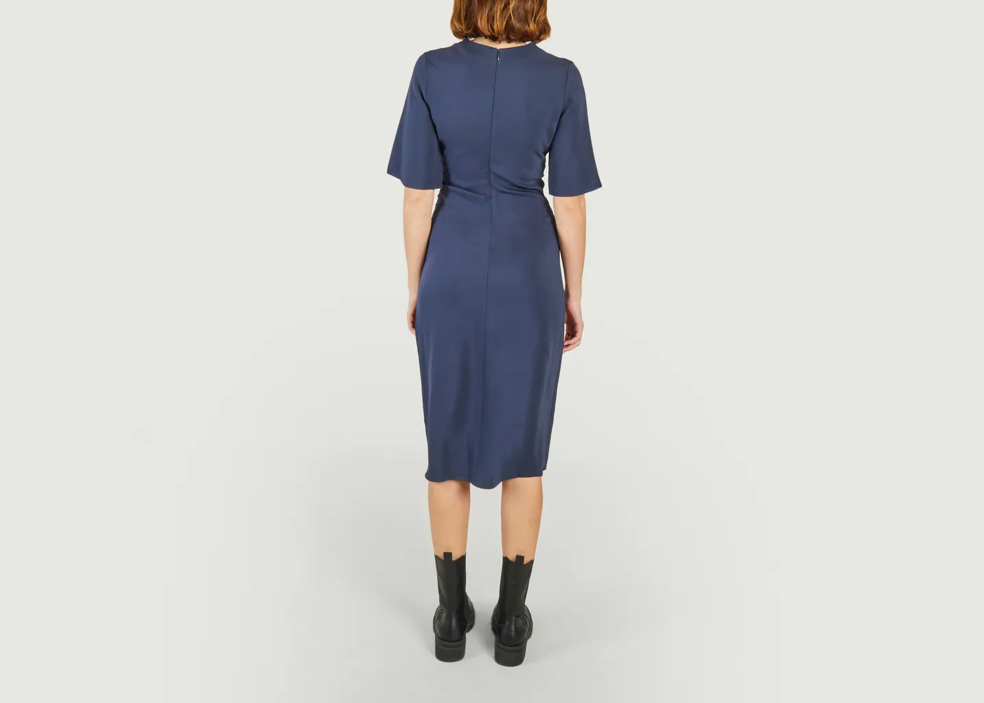 Robe de soirée midi ajustée manches courtes Samailey Samsoe Samsoe
