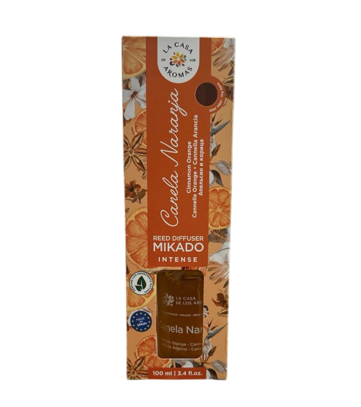 La Casa de los Aromas - Aromatizador de Ambientes Mikado 100ml - Laranja com Canela