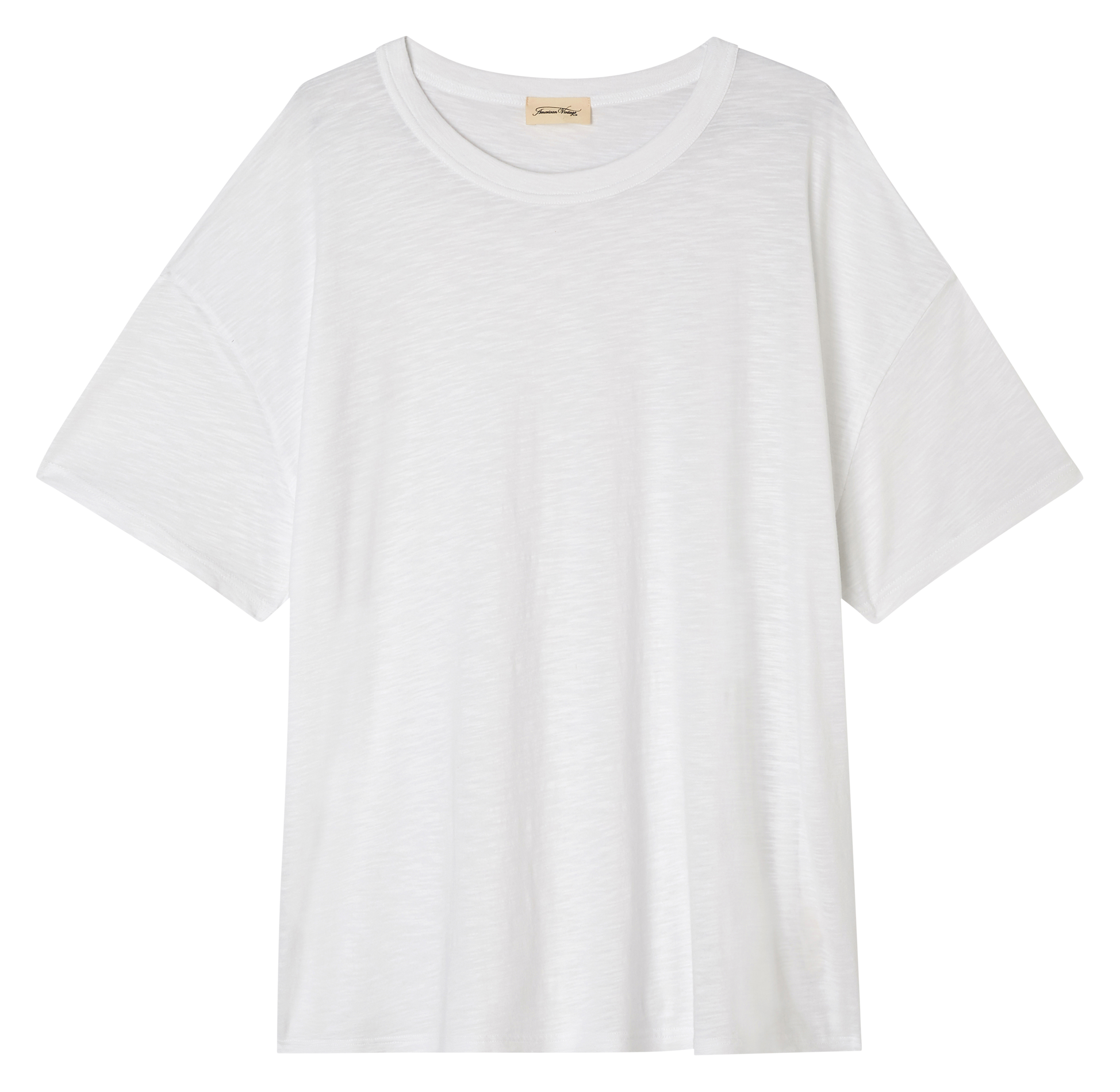 JACKSONVILLE - Tee-shirt col rond ample en coton mélangé | Blanc