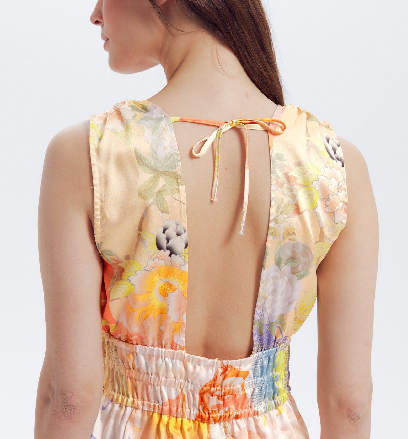 Combi en satin imprimé - Imprimé écru