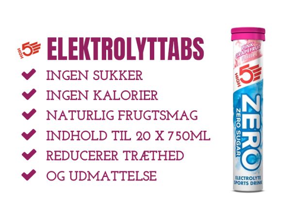 High5 Zero Grapefruit Elektrolyttabs, 20stk