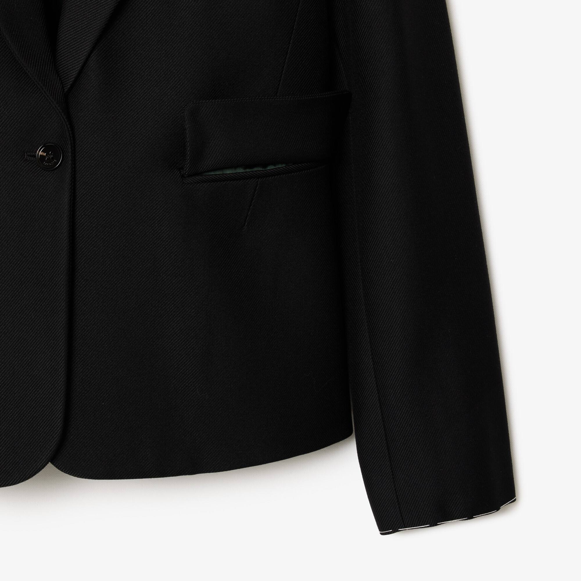 Blazer en twill Défilé AH24 Noir