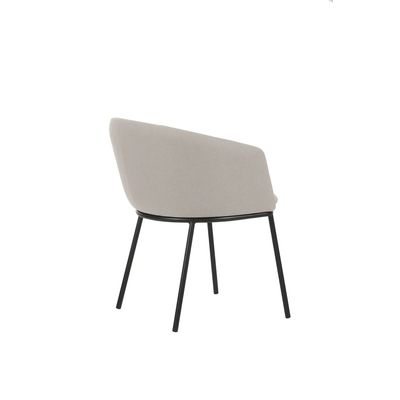 Fauteuil ARCO - 4 pieds métal - beige lin