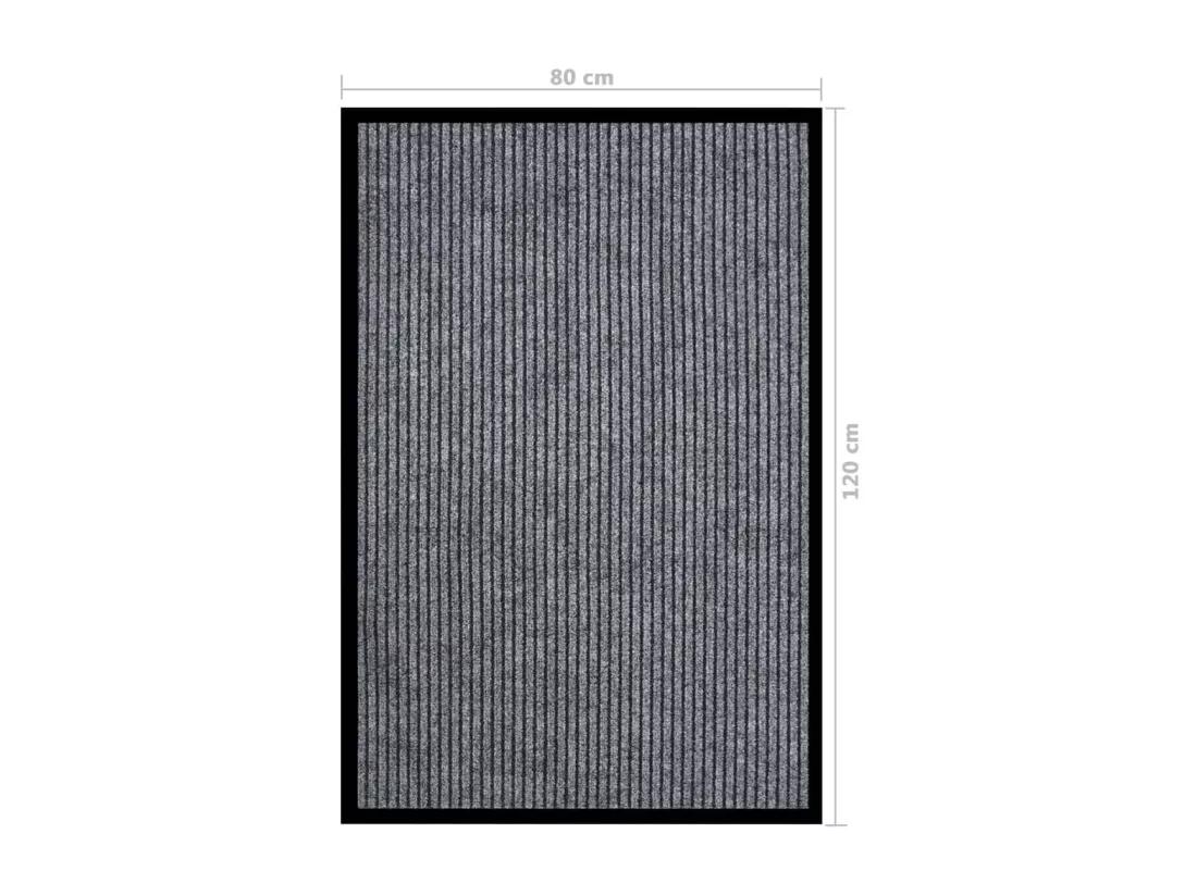 Paillasson rayé Gris 80x120 cm