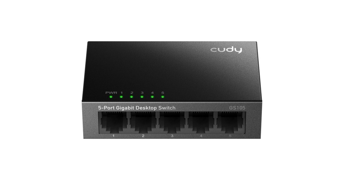 Cudy5-Port Gigabit Desktop Metal Switch  (Zwart)