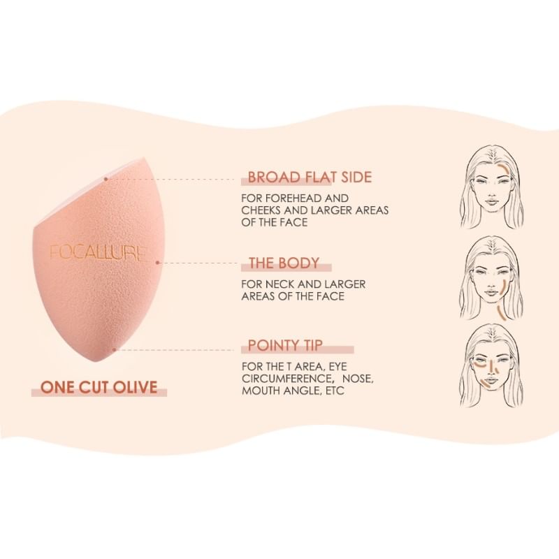 FOCALLURE - Match Max Make Up Sponge - One Cut Olive