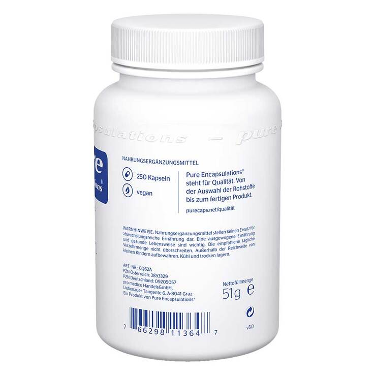 Pure Encapsulations CoQ10 60 mg Kapseln, 250 St