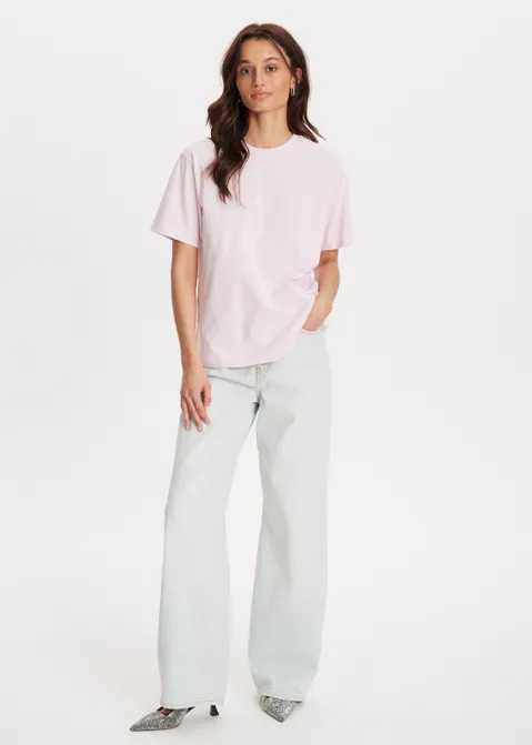 Oversized T-shirt roze (ROS.L)