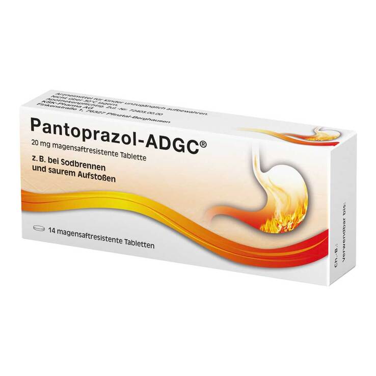 Pantoprazol ADGC 20 mg magensaftresistent Tabletten, 14 St