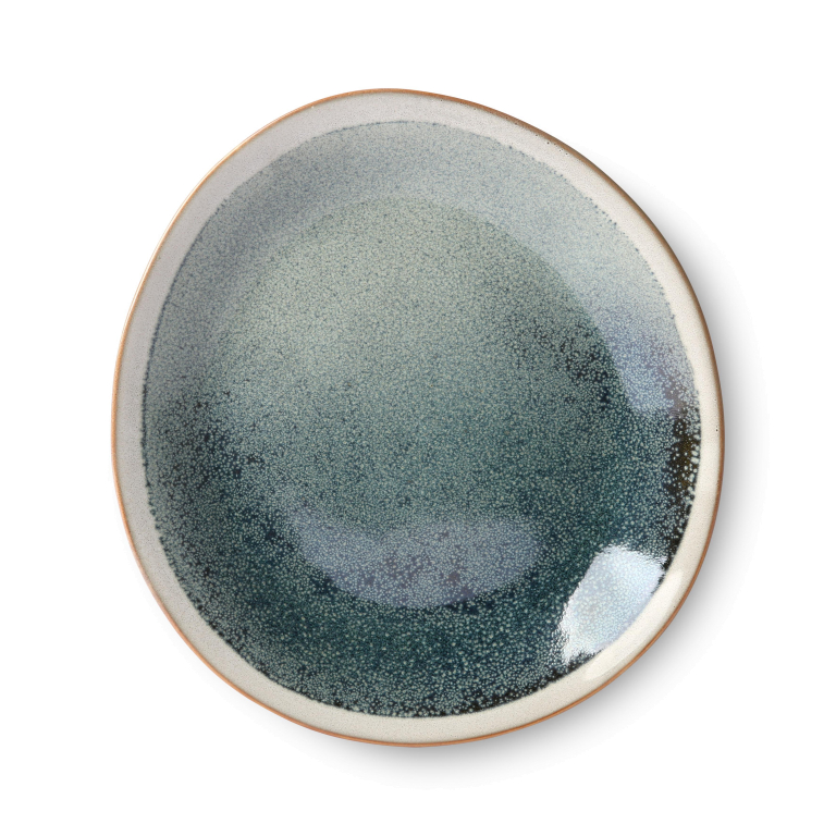 HKliving 70's Ceramic ontbijtbord Ø22 set van 2 mist