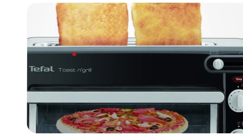 Grille-pain Toast'n grill mini four 2 en 1, 6 thermostat, longue fente, mini four 210°
