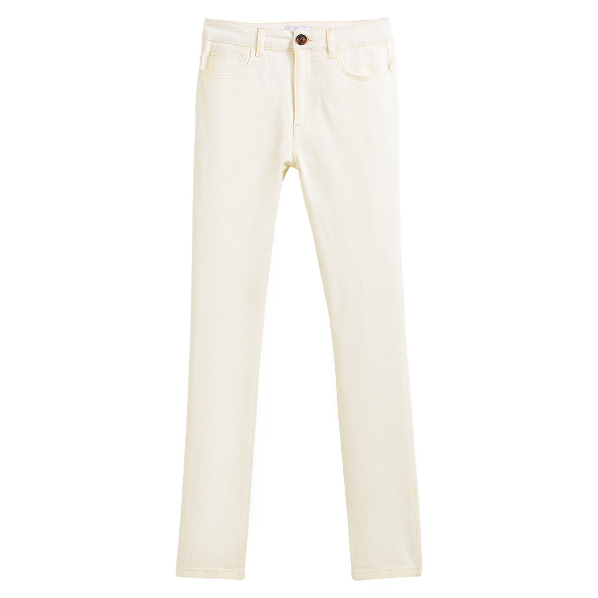 LA REDOUTE COLLECTIONS<br>Calças de algodão elástico, corte slim com 5 bolsos