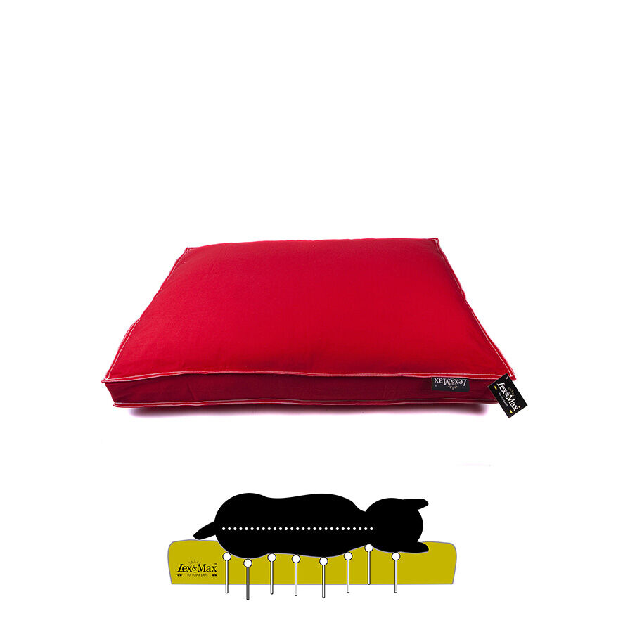 Lex & Max Tivoli - Orthopedisch Benchkussen - Rood - 50x75x13 cm - M