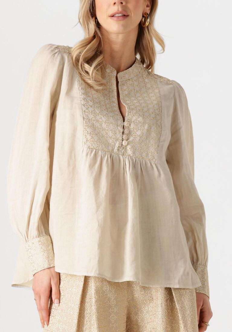 beige greek archaic kori blouses 440645