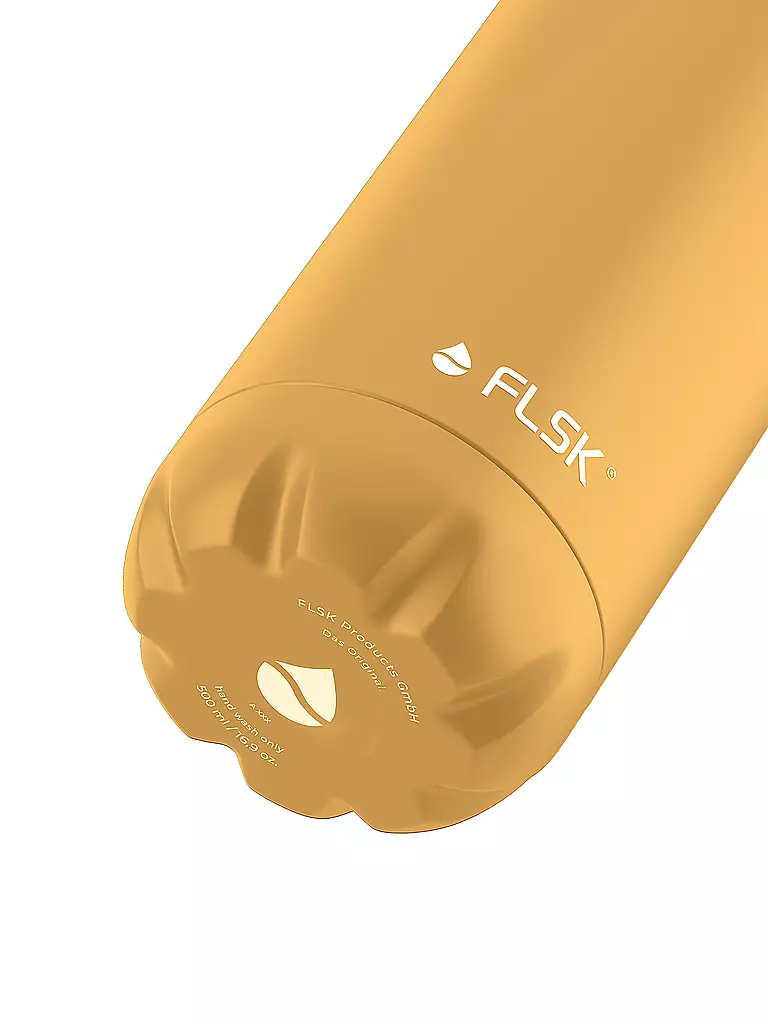 FLSK Isolierflasche - Thermosflasche 0,5l Edelstahl Sunrise gelb
