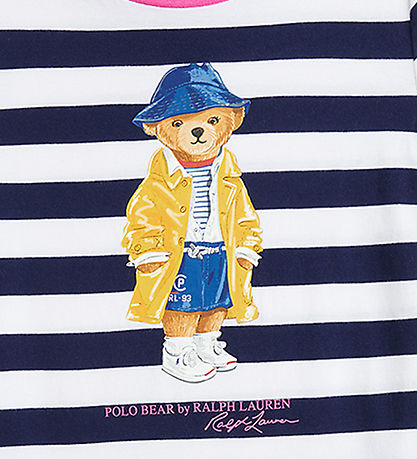 Polo Ralph Lauren Kleid - Navy/Weiß gestreift m. Kuscheltier