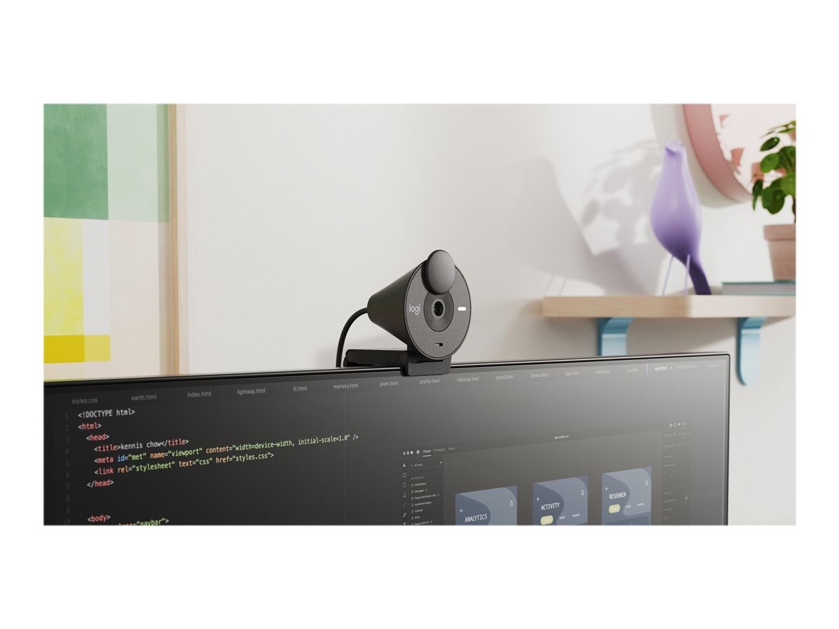 Logitech - Brio 300 Full HD webcam, Graphite