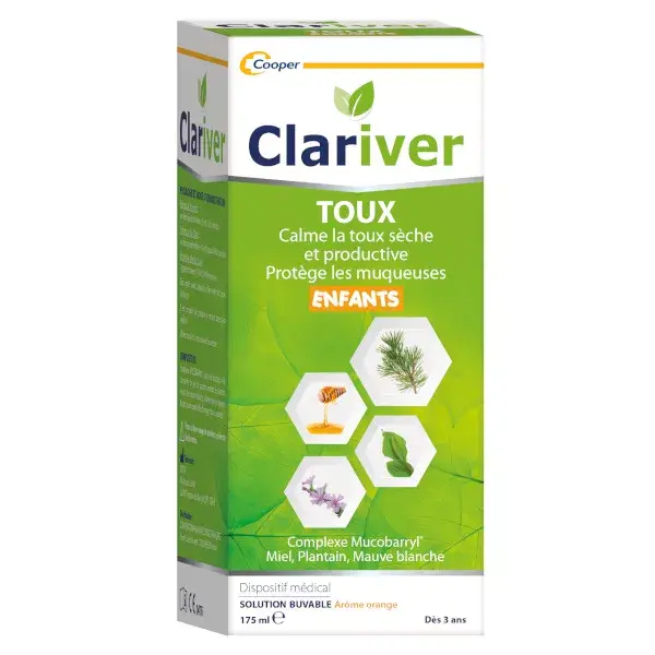 Cooper Clariver Solução Oral para Tosse para crianças a partir de 3 anos, 175ml