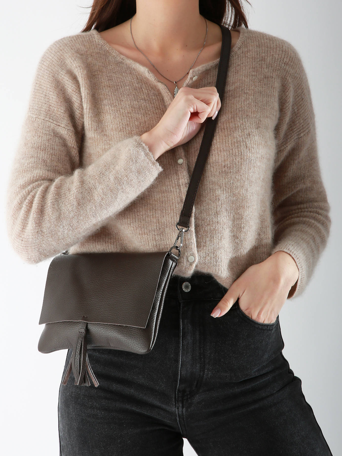 Sac bandoulire Caviar cuir MILANO