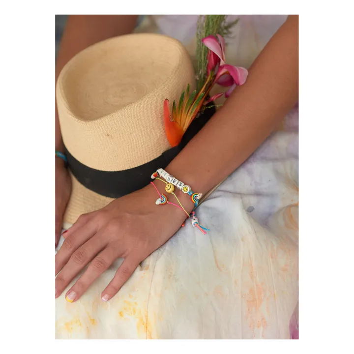 Venessa Arizaga Bracelet Vibes Silver Rainbow | Bleu