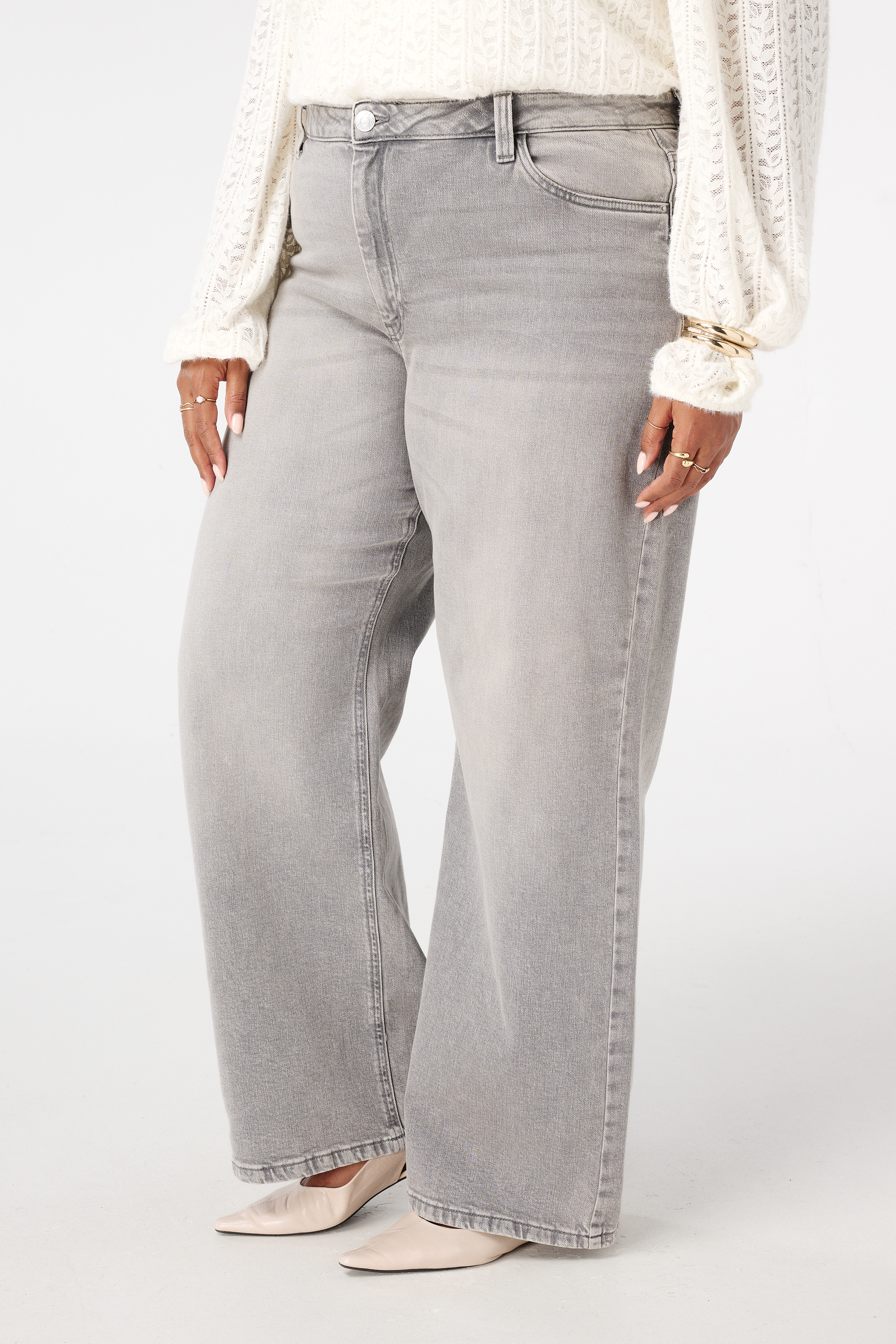 Wide leg jeans IVY Grijs