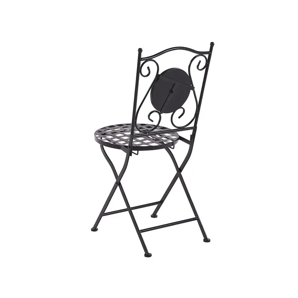 CARIATI - Tuinstoel set van 2 - Zwart - IJzer