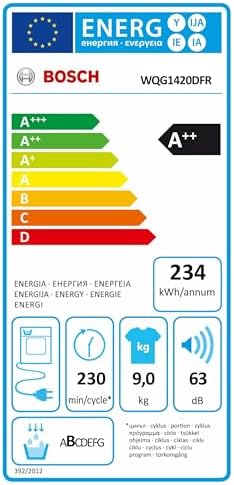 BSH Electroménager WQG1420DFR, Série 6, Sèche linge, Pompe à chaleur, 9 kg, Blanc : Gros électroménager