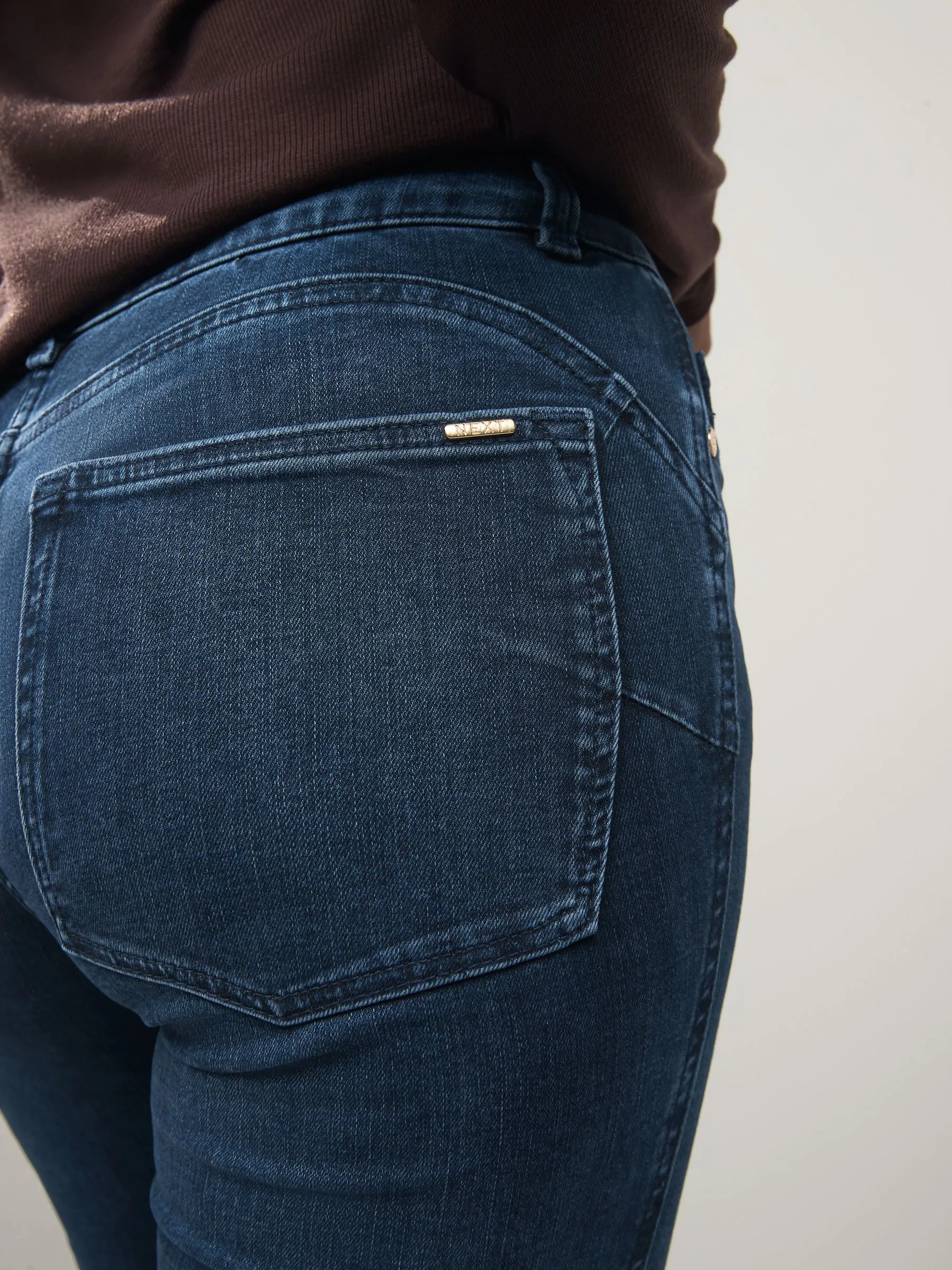 Donkerblauw denim - Skinny jeans met verlengings- en afslankeffect