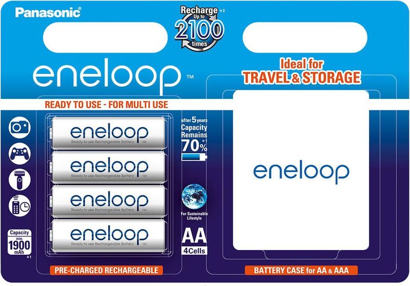 Eneloop - AA Batterijen - 4 Stuks - NiMH - Capaciteit 2000mAh