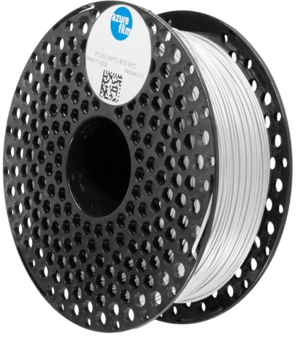 AzureFilm  TPU Flexible 95A White, 1,75 mm / 1000 g    Elastisches TPU-Filament für flexible Bauteile in White
